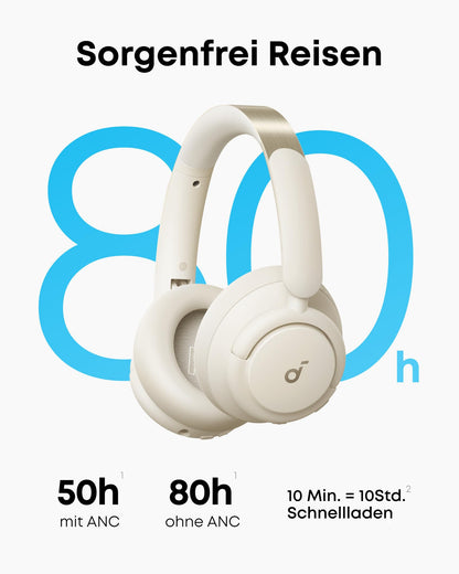 soundcore by Anker Life Q30 Bluetooth Kopfhörer mit ANC, Weiss