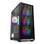 Sharkoon VK4 Rainbow Schwarz ATX PC-Gehäuse mit 4x 120-mm-Lüftern