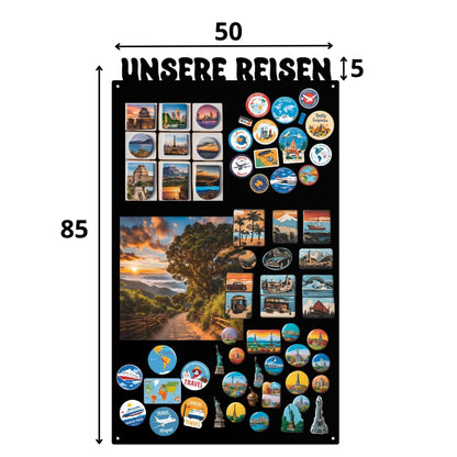 Unsere Reichen Magnettafel Metall Magnetboard - Schwarz 80x50cm