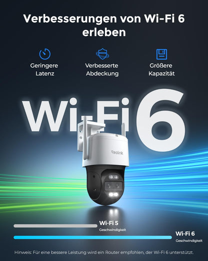 Reolink TrackMix WiFi 4K 8MP Wi-Fi 6 PTZ Dual-Objektiv Aussenkamera