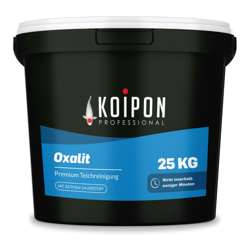KOIPON Oxalit Teichschlamm & Ablagerungsentferner - 25 kg. Weißer Sack mit Granulat. Entfernt organische Ablagerungen und Schlamm im Gartenteich.