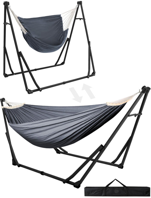 Anyoo Hängematte & Hängesessel Set – Klappbares Gestell Tragbar