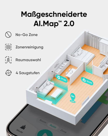 eufy L60 Saugroboter mit Wischfunktion - 5000Pa Saugkraft