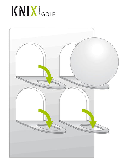 KNIX Golfball Vitrine Premium Aluminium – Für 80 Golfbälle