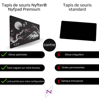 Nyfter XXL Gaming Mauspad Sakura Weiss 900 x 500 mm