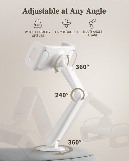 SAIJI Tablet Kissen Halter 360° für Bett – Verstellbar, Grau