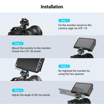 SMALLRIG 2903B Kamera-Monitorhalterung, 3/8" ARRI, schwenkbar