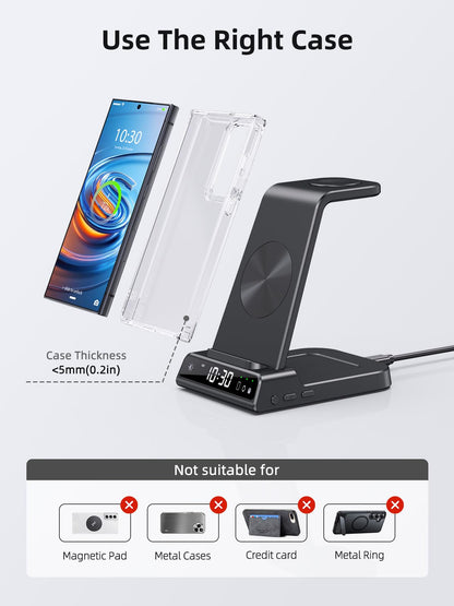 NeotrixQI XF-C01 3-in-1 kabellose Ladestation für Samsung Galaxy