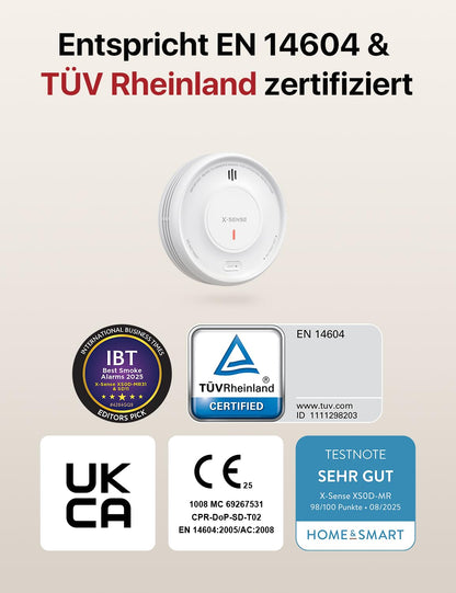 X-Sense Smart Rauchmelder WLAN XS0D-MR61 mit Basisstation SBS50