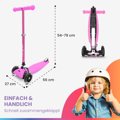 Fun Pro ONE Premium Kinderroller - LED Räder faltbar ab 3 Jahren