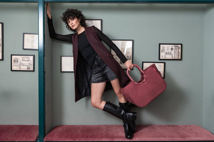 reisenthel loopshopper L twist maroon – Shopper aus recyceltem PET