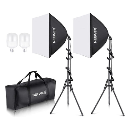 NEEWER Softbox Beleuchtung Set Fotostudio Licht – 2er-Set 700W 5500K
