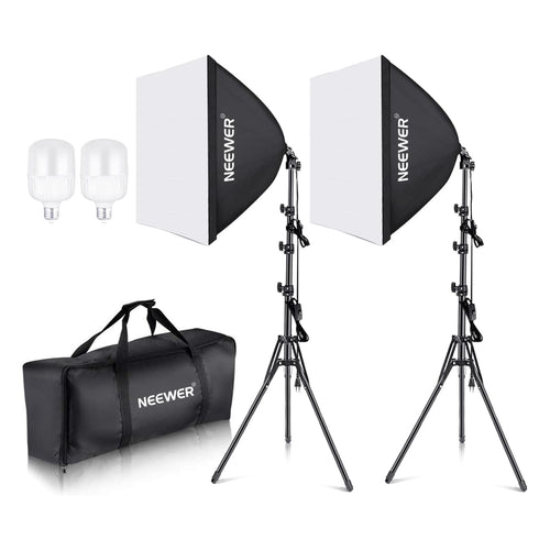 NEEWER Softbox Beleuchtung Set Fotostudio Licht – 2er-Set 700W 5500K