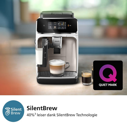 Philips 2300 Series Vollautomatische Espressomaschine – Weiss/Chrom