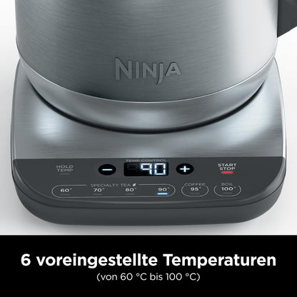 Ninja Perfect Temperature Wasserkocher KT201EU, Edelstahl, 1,7 L