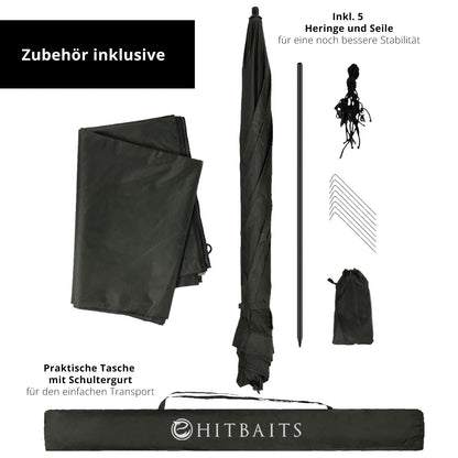 Hitbaits Angelschirm Sturmfest Wasserdicht - Mit Fenster