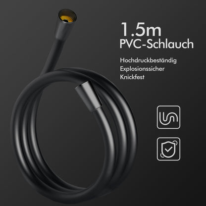 HOMELODY Duschsystem Thermostat Regendusche - Schwarz