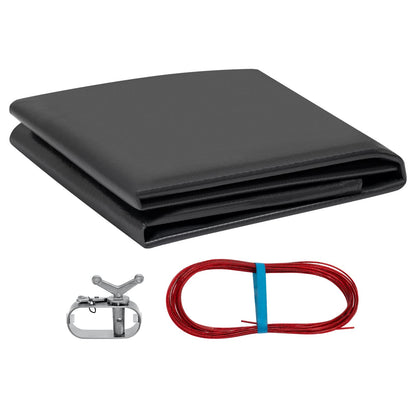 WOLTU Poolabdeckung Winter rund Ø 610 cm – dunkelgrau