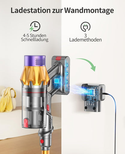 SunSare X7A Pro Akku-Staubsauger, kabellos, 600 W, mit Ladestation
