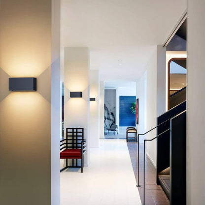 Klighten LED Wandleuchte 24W Up Down, IP65, 3000K, Anthrazit
