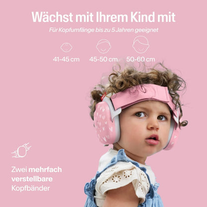 Alpine Muffy Baby Comfort Kapselgehörschutz für Babys, Herzen