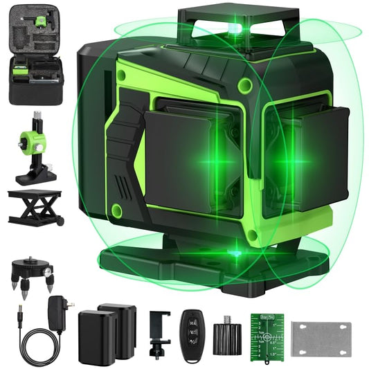 ProfiLine Kreuzlinienlaser Grün 4x360° 16 Linien Selbstnivellierend. Projiziert 16 grüne 360°-Linien für exaktes Nivellieren. 