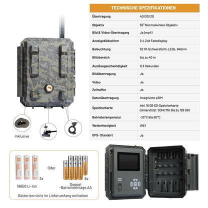 icuserver ICU CLOM Cam 5 Wildkamera 4G – Full HD mit App-Steuerung