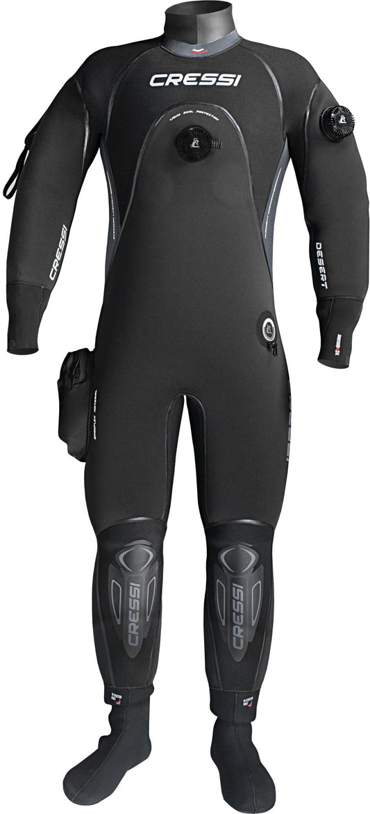 Cressi Desert Man Dry Suit 4mm HD Trockenanzug - Schwarz/Grau, L/4: Hält Taucher unter Wasser trocken und warm.