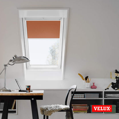 VELUX Original Verdunkelungsrollo Hellbeige SK06 - weisse Schiene