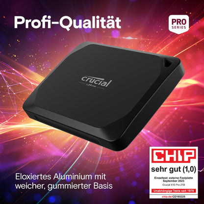 Crucial X10 Pro Externe SSD 4TB mit USB-C für PC & Mac