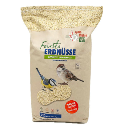 Paul's Mühle Erdnusskerne gehackt für Vögel - 25 kg Neue Ernte 2025