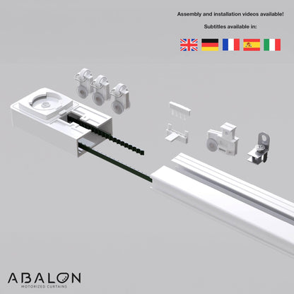 ABALON Motorisierte Vorhangschiene – Fernbedienung, Ohne WiFi, 1-8m