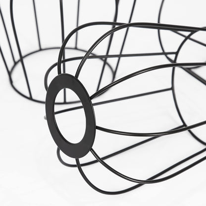 ZMH Deckenleuchte Vintage Industrial Holz Schwarz 3-flammig E27