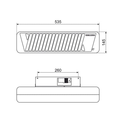 STIEBEL ELTRON IW 120 Infrarot-Quarzstrahler 1.2 kW - Weiss