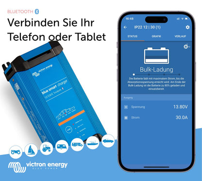 Victron Energy Blue Smart Batterieladegerät 12V 30A - Bluetooth