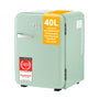 TZS First Austria Retro Mini-Kühlschrank 40L lautlos mint – mit Metall-Türgriff und Hochglanz-Finish