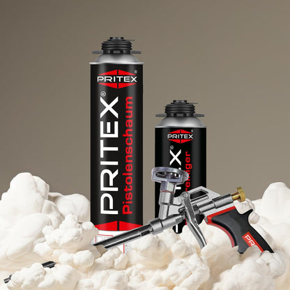 PRITEX PU-Montageschaum Set – 6x 750ml inkl. Zubehör
