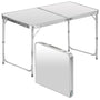 GOODS+GADGETS Klapptisch 120 x 60 cm weiss höhenverstellbar, mit Aluminiumkanten