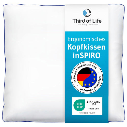 inSPIRO Kopfkissen 80x80 Premium – Ergonomisches Nackenstützkissen