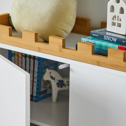 SoBuy KMB44-W Kinder Spielzeugregal & Kommode – Schlossdesign