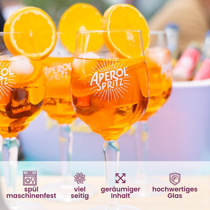 Cookinglife Aperol Spritz Gläser Set, 450 ml, 6 Stück