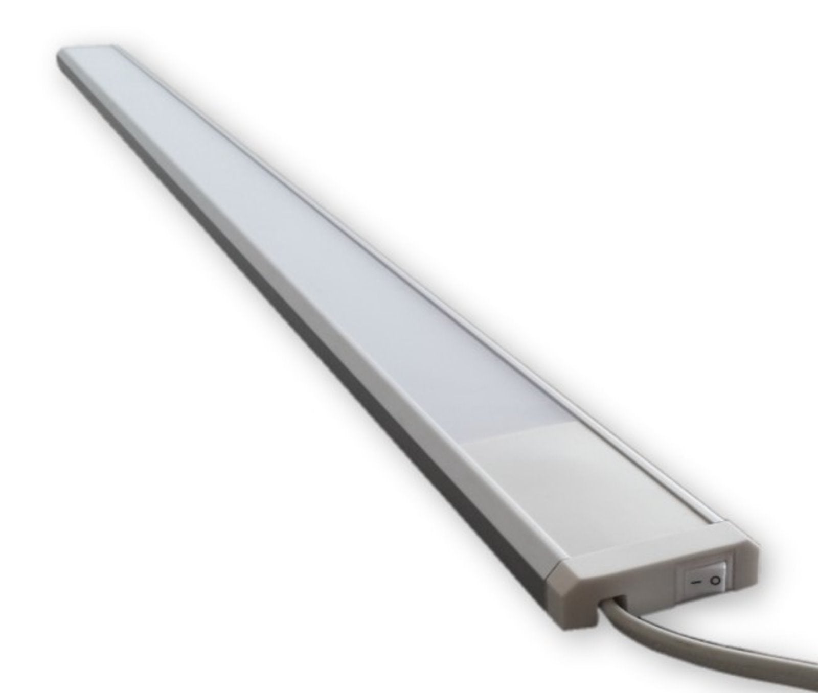 LICHT DISCOUNT LED Lichtleiste S47 90 cm warmweiss mit Schalter, flache Bauweise mit Aluminiumgehäuse
