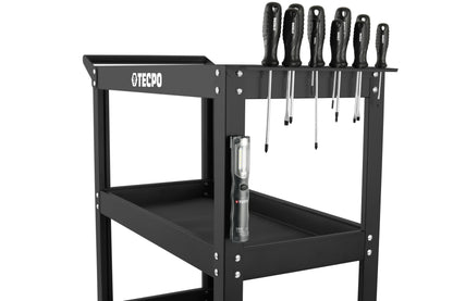TECPO Werkzeugwagen Rollwagen 3 Ladeflächen – 300 kg Tragkraft