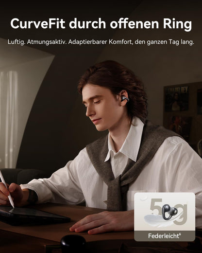 Baseus MC1 Pro Open-Ear-Kopfhörer mit Bluetooth 6.0, Schwarz