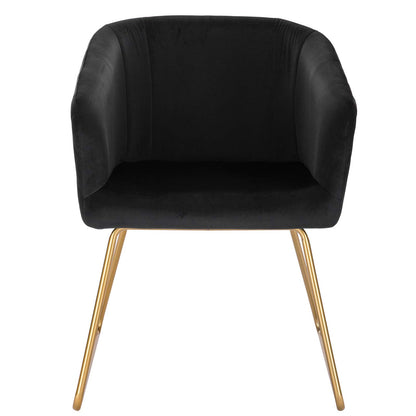 WOLTU BH271sz-1 Esszimmerstuhl - Samt Schwarz Gold Beine