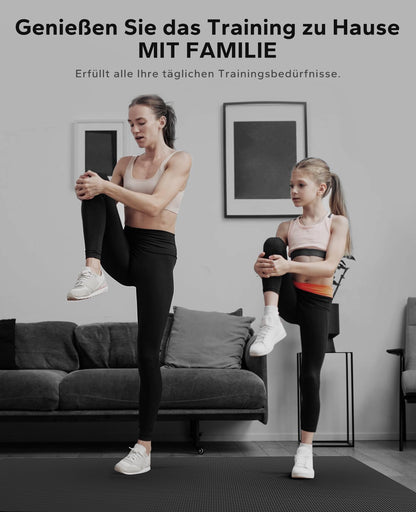 HAPBEAR Yogamatte XXL Fitnessmatte - Schwarz Rutschfest