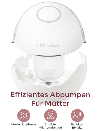 Momcozy Milchpumpe Mobile Style M6, tragbar, 24 mm, rot, 2 Stück