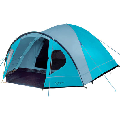 Portal Kuppelzelt 3-4 Personen wasserdicht 4000 mm mit Vorzelt, Kuppelform aus 190T Polyester