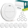 Safeliveo SL-S15 Rauchmelder im 6er Set mit 10-Jahres-Batterie, flache Bauform in Weiss