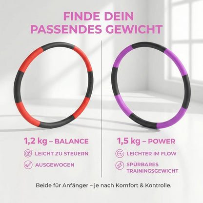 SummerFan Hula Hoop Reifen für Erwachsene 1,5 kg grössenverstellbar